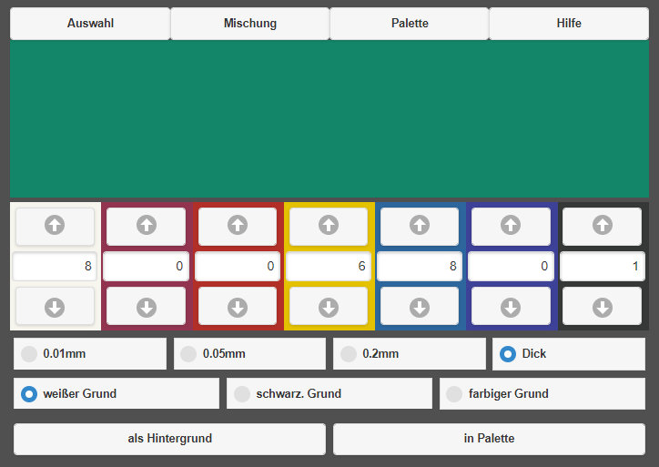 Mixing colors (with online software)