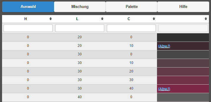 color mixing online calculator select page