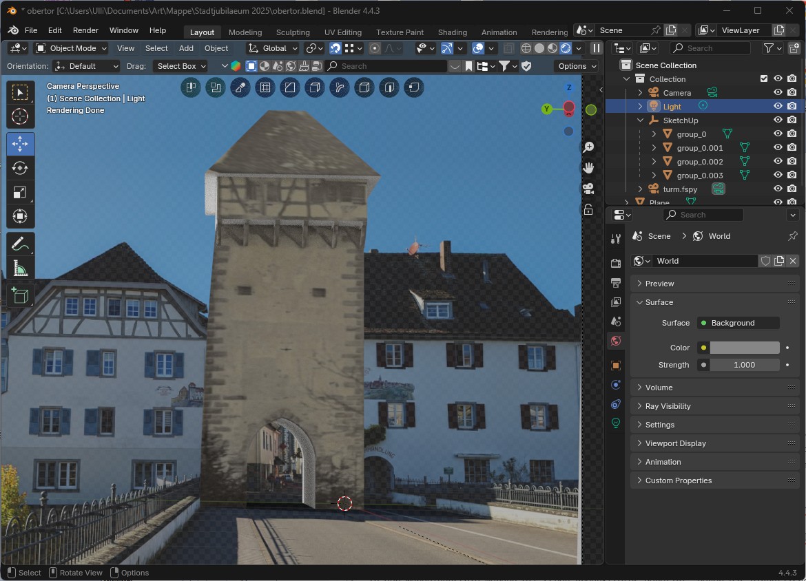 3D-Modell des Obertors Radolfzell.